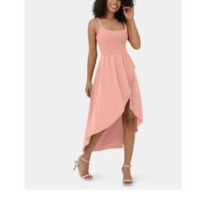 Halara Breezeful High Low Dress Pink Size S